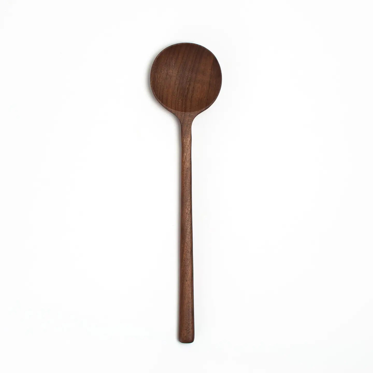 12" Walnut Wooden Round Spoon