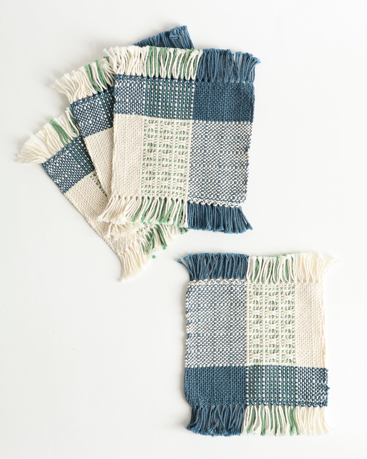 Handwoven Square Coasters S/4