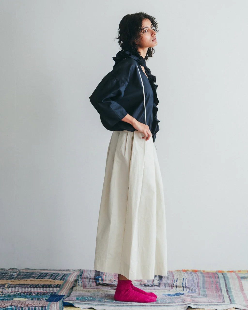 Straps Poplin Skirt