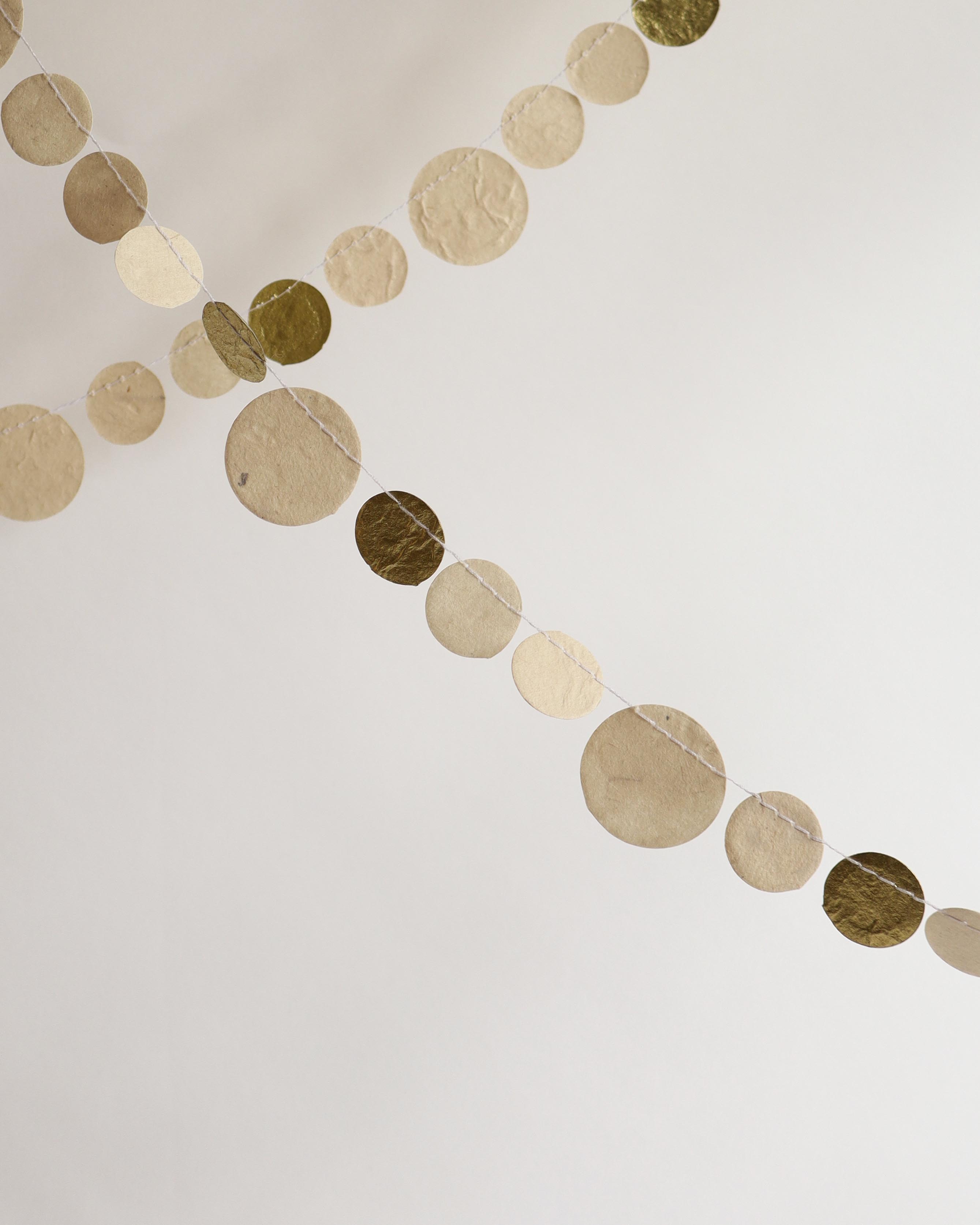 Gold/Natural Dot Garland