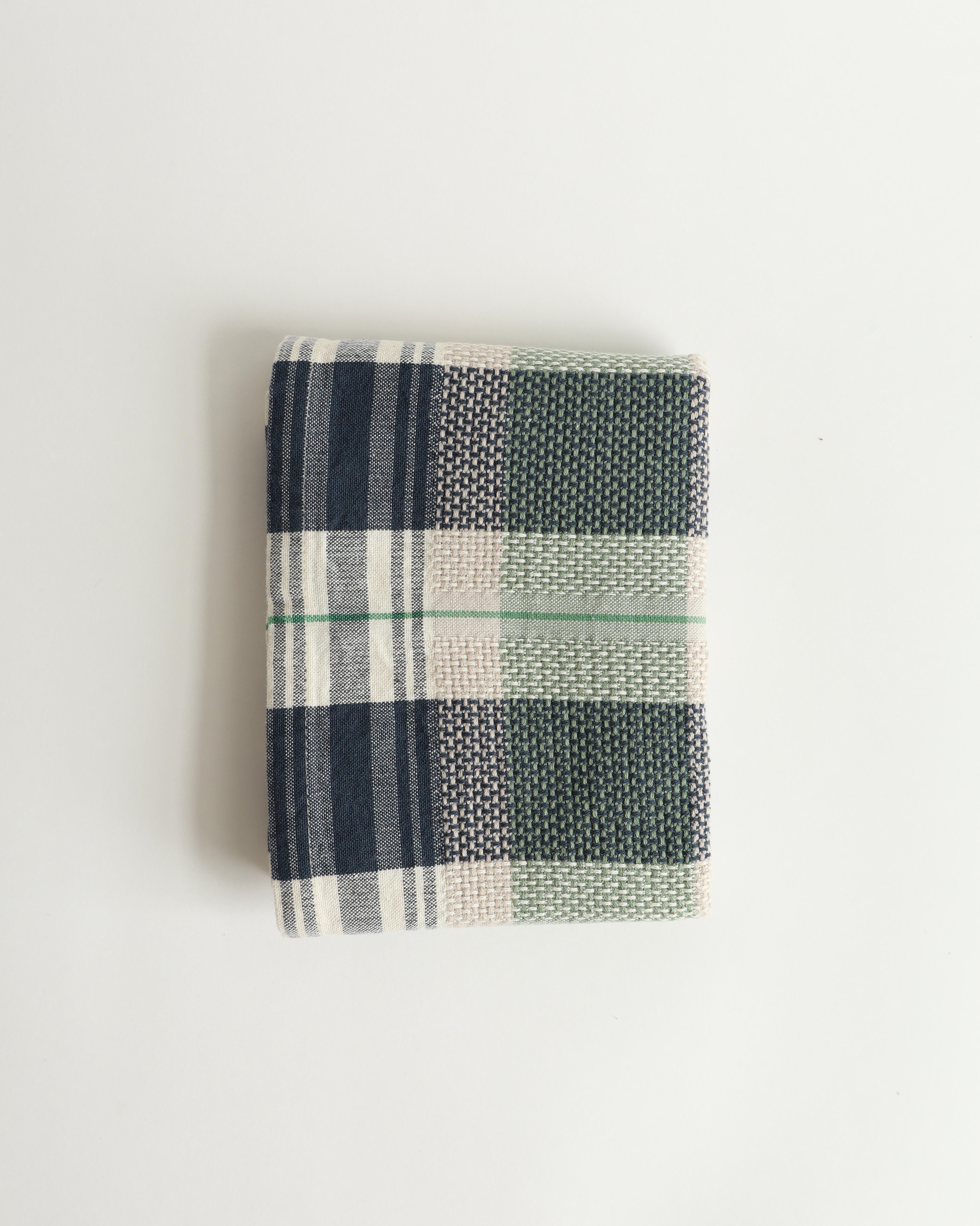 Plaid Kitchen Towel Basil