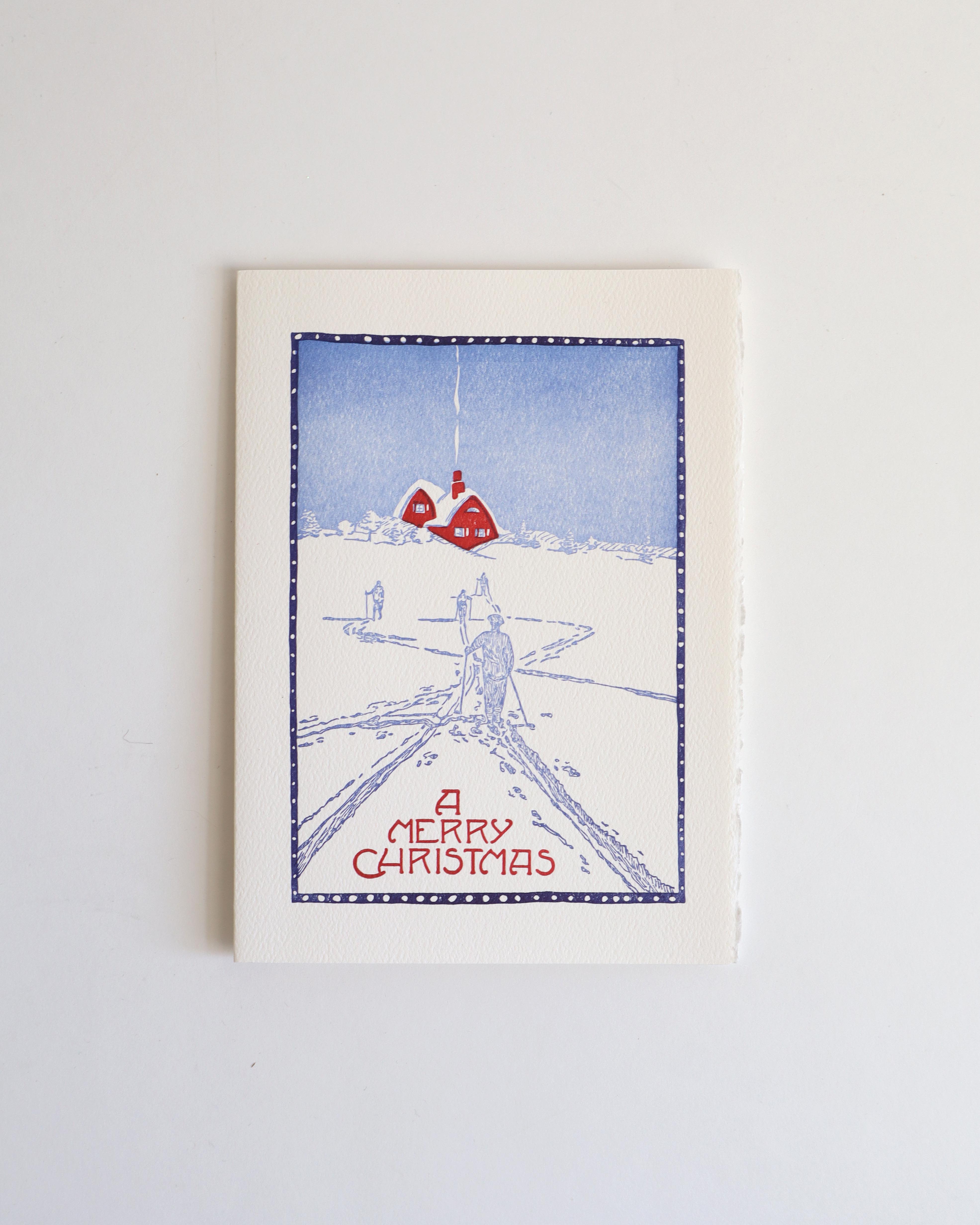 Happy Trails Letterpress Holiday Cards, Boxed Set of 8