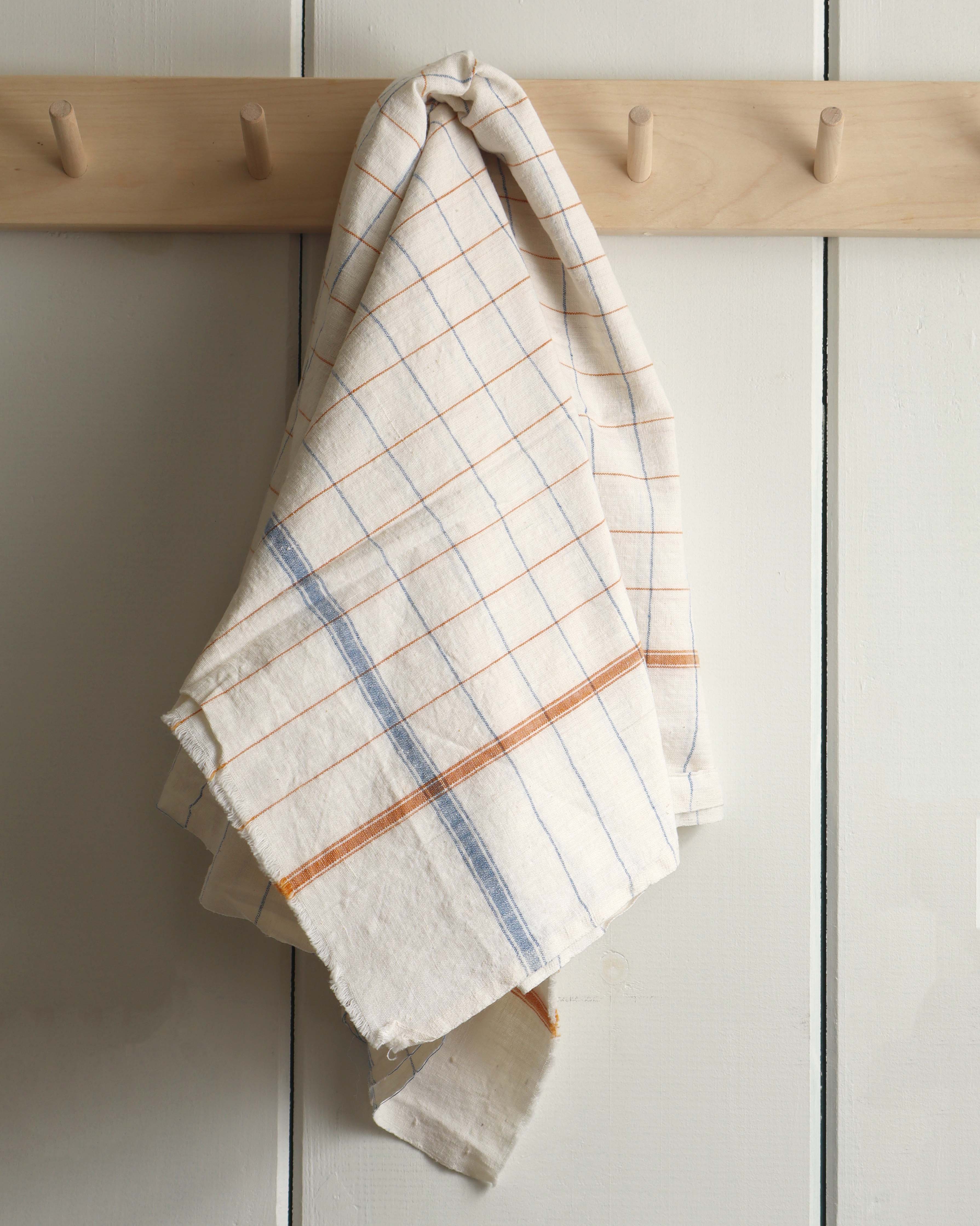 Cotton Towel Blue Windowpane