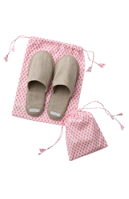 Drawstring Bag S/2 Pink Tree